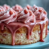 Elegant Bridal Shower Rosé Velvet Cake, a festive dessert with creamy frosting, ready for celebration.