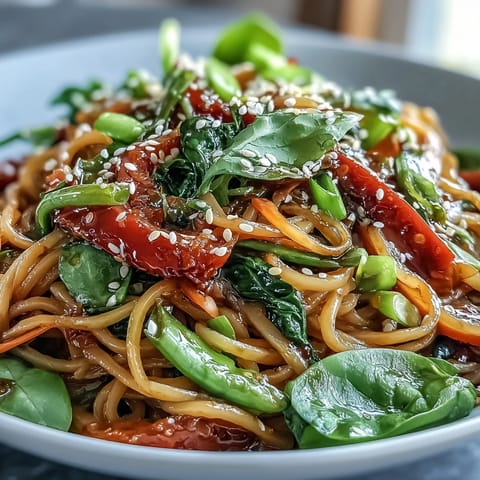 Enjoy this low-calorie Kelp Noodle Stir-Fry as a quick, satisfying Asian-inspired lunch.