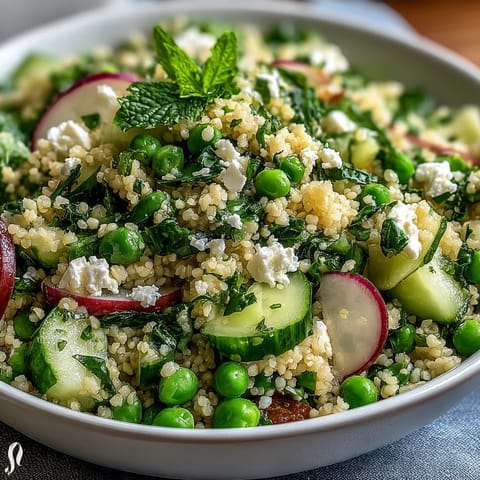 Spring Pea Mint Couscous Salad