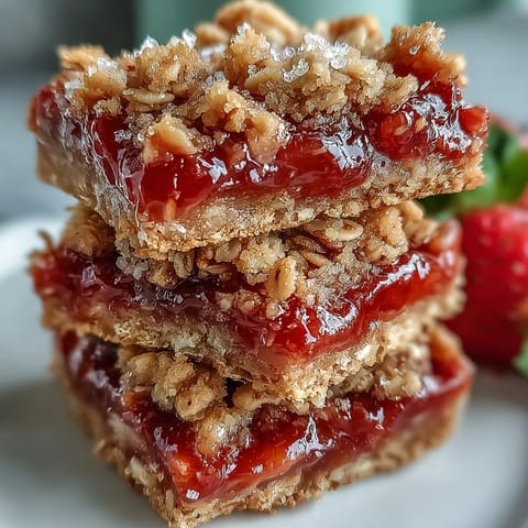 Strawberry Rhubarb Crumble Bars