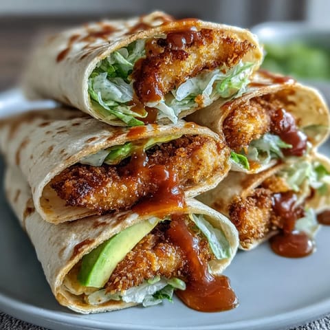 Crispy cabbage buffalo wraps bursting with spicy sauce and creamy ranch dressing.