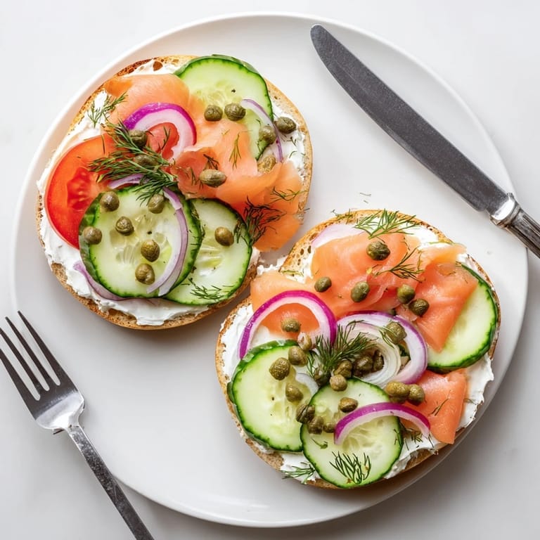 Serve this toasted Bagel with Cream Cheese alongside sliced tomatoes for a classic American brunch.