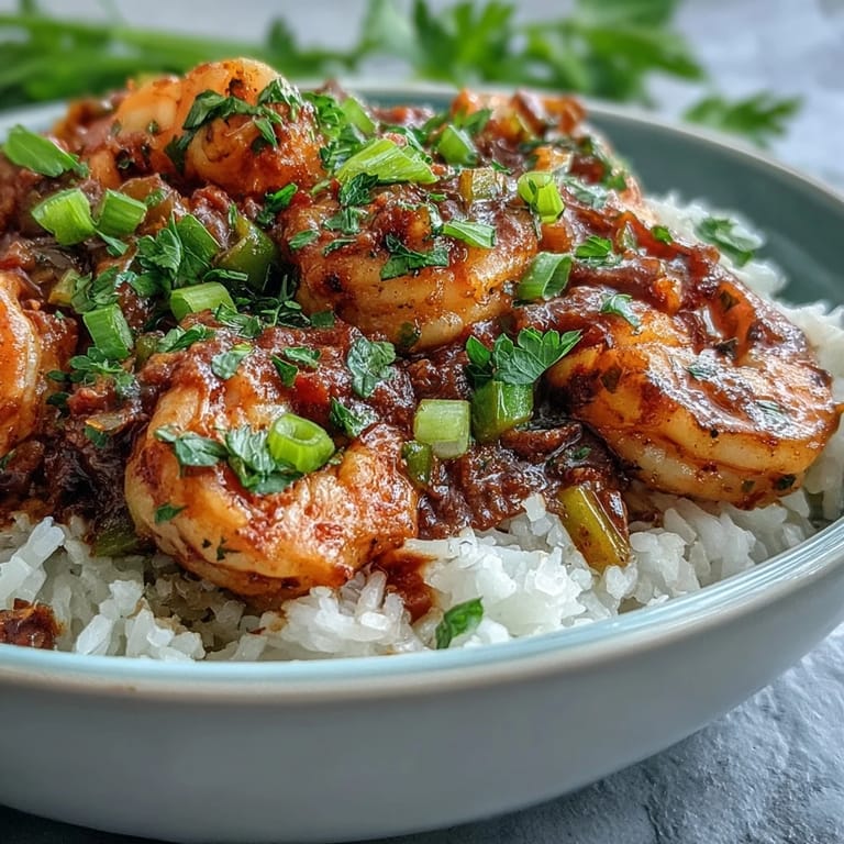 Freshly prepared Classic New Orleans Étouffée in a rustic pot, ready to be served over warm rice.