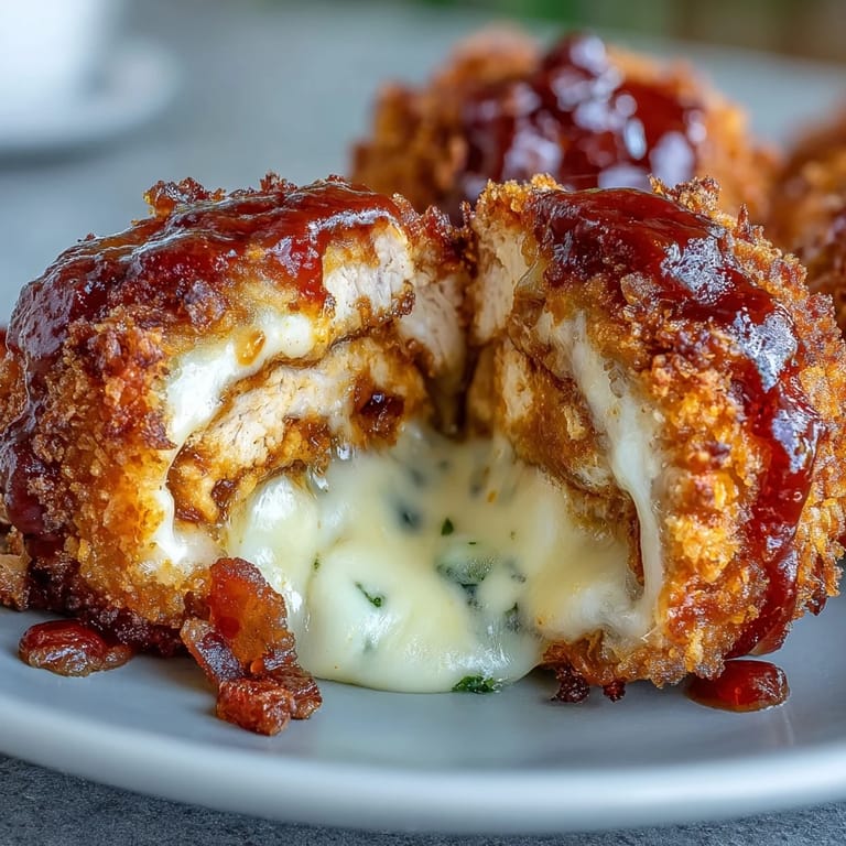 Overhead view of Buffalo Chicken Bacon Mozzarella Bombs with a side of ranch dip, ready to be served at a party.
