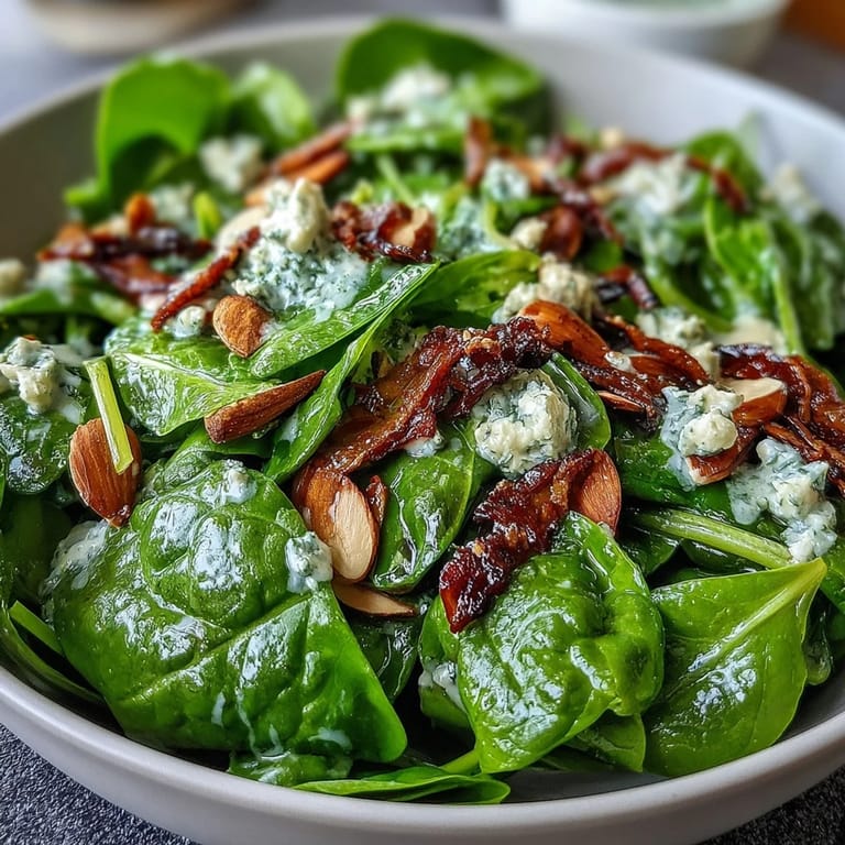 Toasted almonds and tangy honey mustard dressing elevate this Spring Green Salad with Honey Mustard and Almonds, making it a crisp, flavorful side dish.