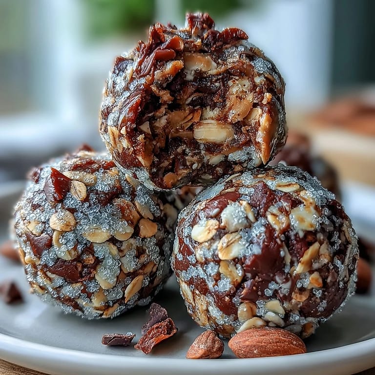 Wholesome soccer game snacks: bite-sized energy balls featuring oats, chocolate chips, and a hint of vanilla.