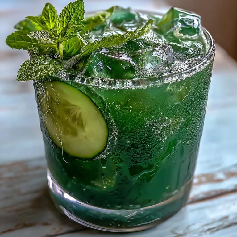Refreshing cucumber mint agua fresca served over ice with cucumber slices and lime wedges, ideal for hydration and detox.