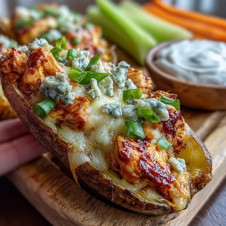 Crispy Buffalo Chicken Potato Skins Board, a perfect game day appetizer spread.