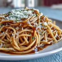 Golden brown butter coats tender spaghetti in this Brown Butter Parmesan Pasta dish.
