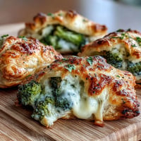Golden Broccoli Cheddar Mini Hand Pies, perfectly baked with flaky crust.